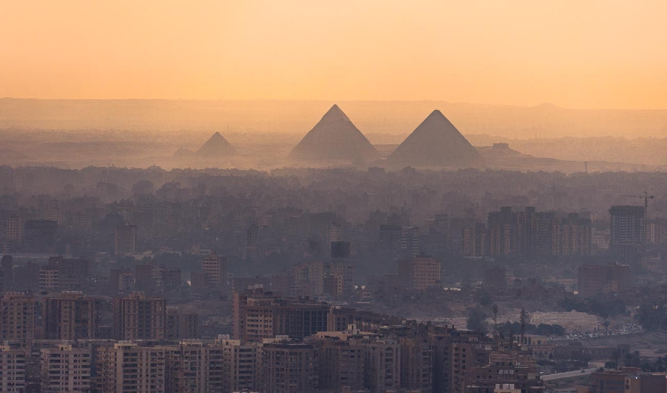 Cairo a Noite a partir da Montanha Muqattam
